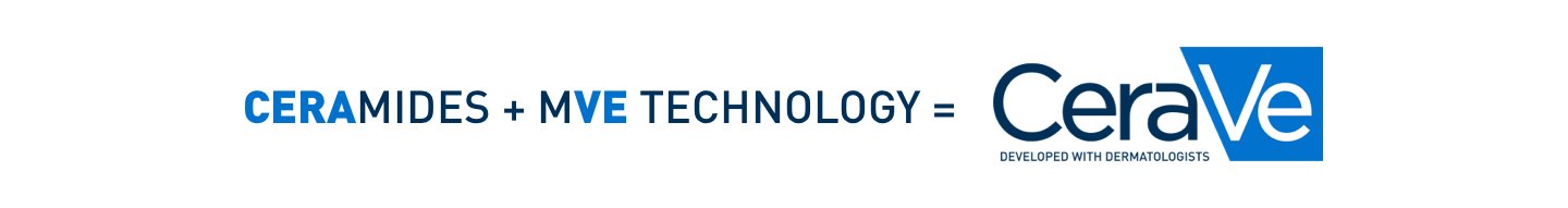 CERAMIDES plus MVE TECHNOLOGY equals CeraVe