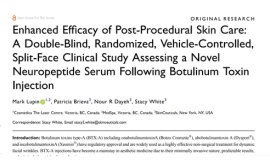 Enhanced Efficacy of Post-Procedural Skin Care:  A Double-Blind, Randomized, Vehicle-Controlled,  Split-Face Clinical Study Assessing a Novel  Neuropeptide Serum Following Botulinum Toxin  Injection