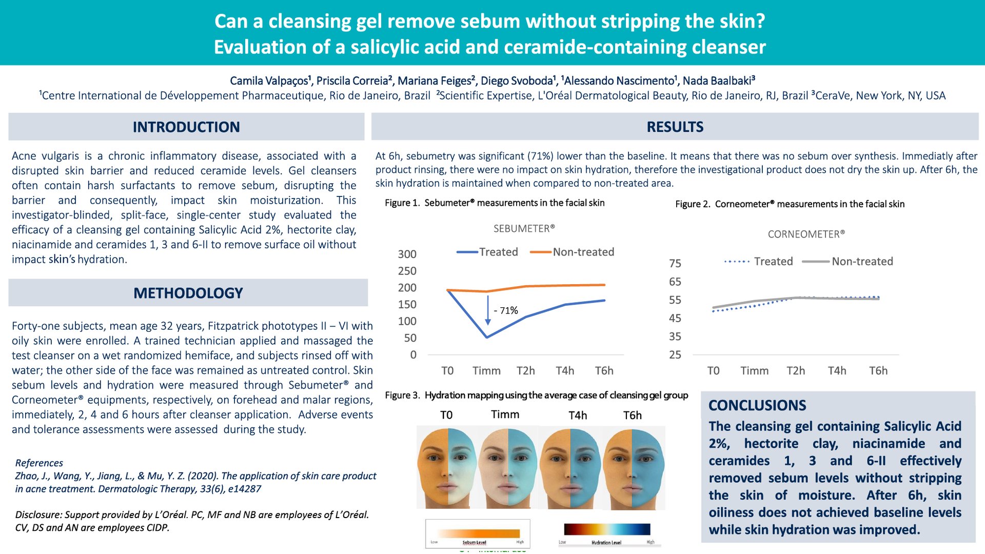 Gel de limpeza e poster AAD 2024