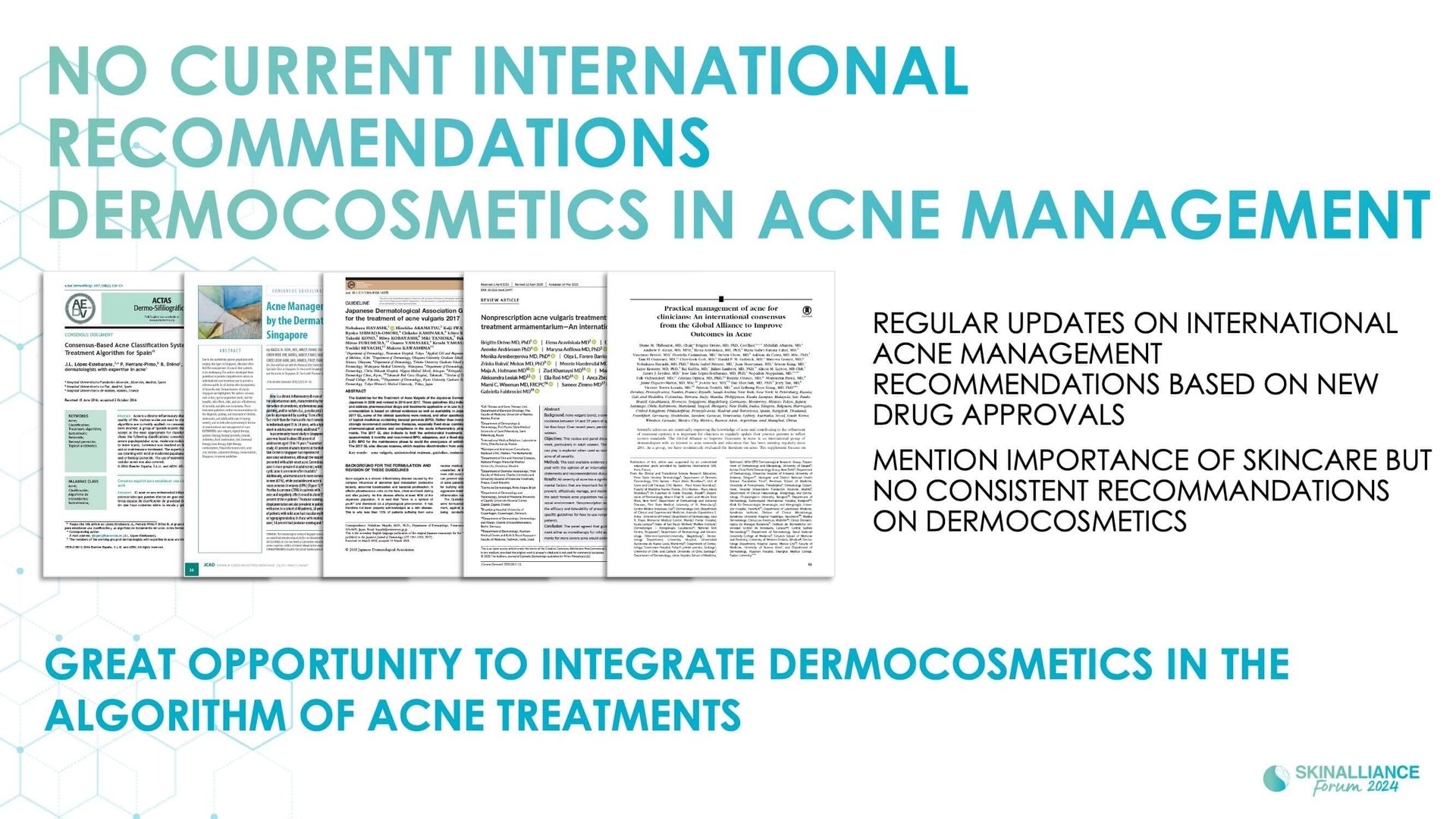 Acne and the role of dermocosmetics