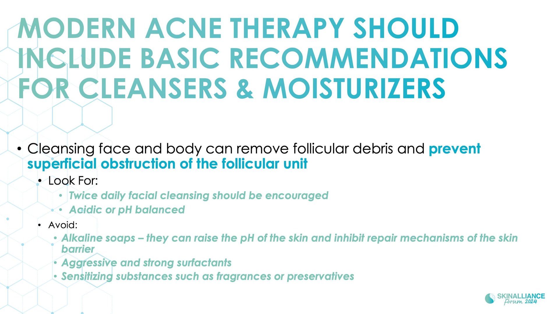 Acne and the role of dermocosmetics