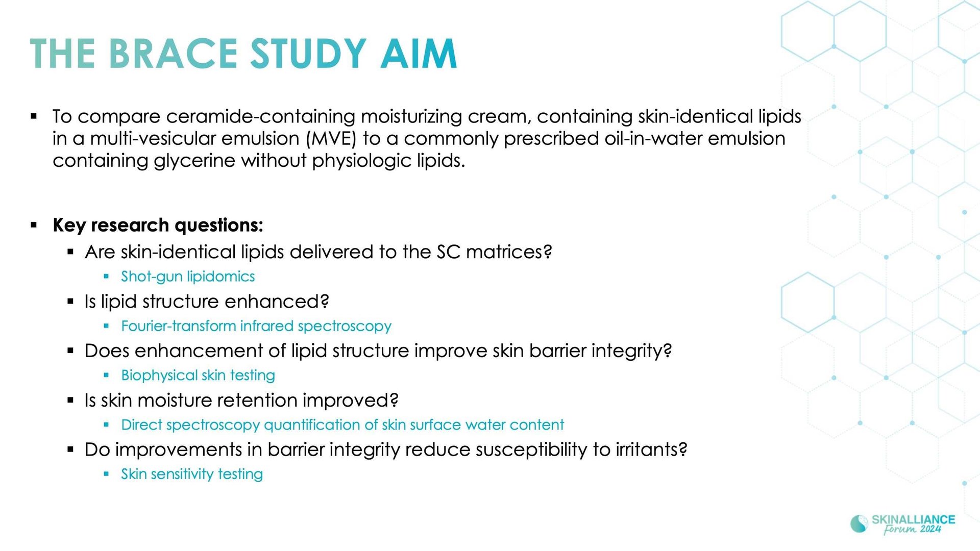 Advanced methods for evaluating emollients: the brace study