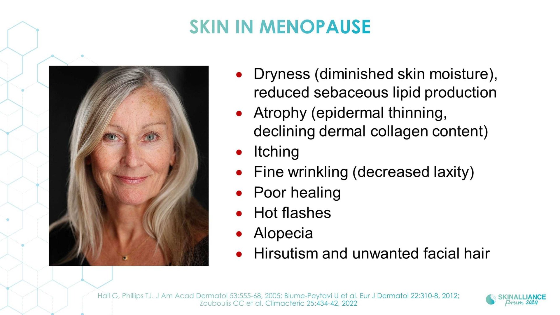 Skin conditions variations related to women's hormonal changes