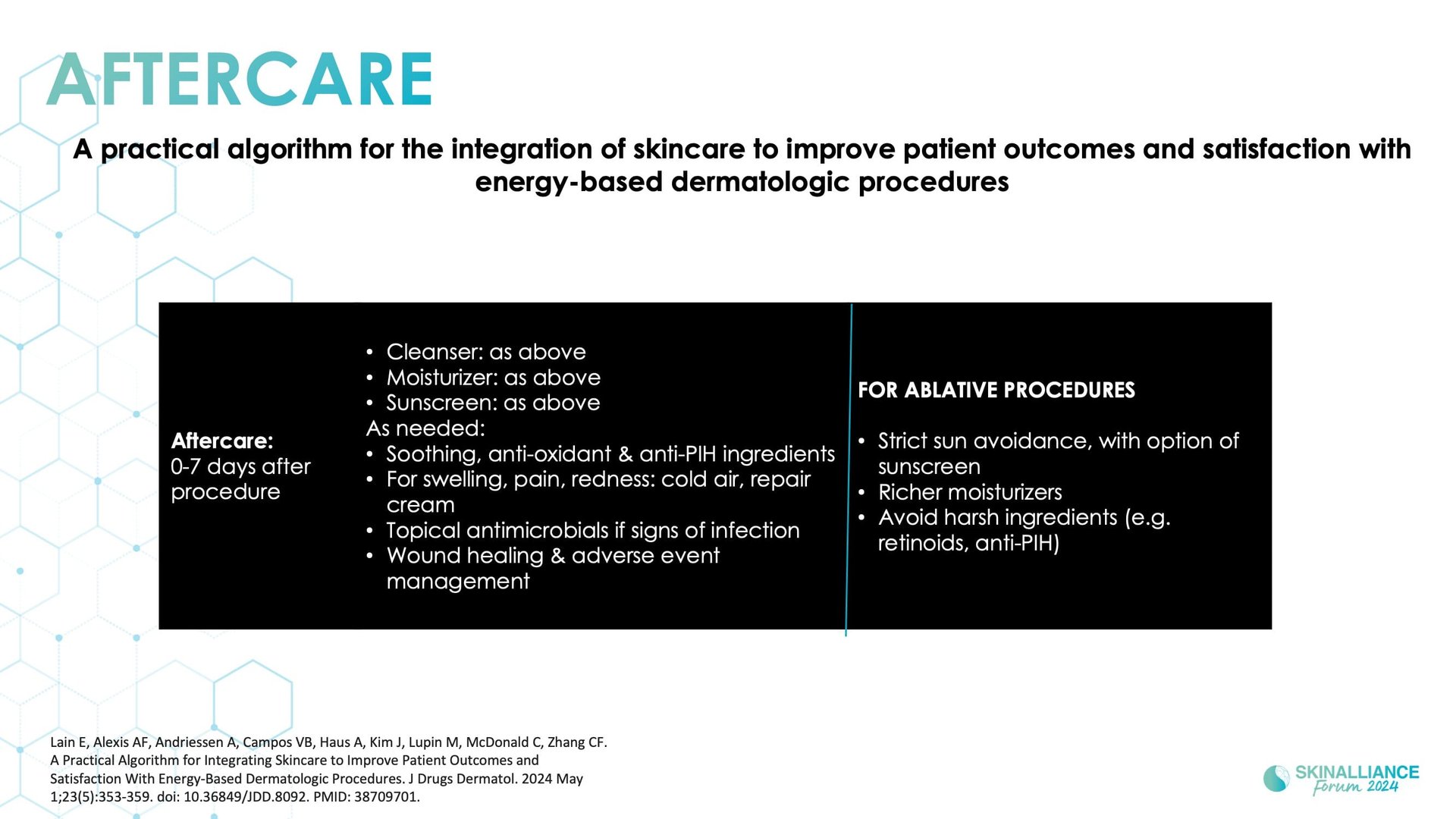 Integrating skincare for managing patient satisfaction with energy-based dermatologic procedures