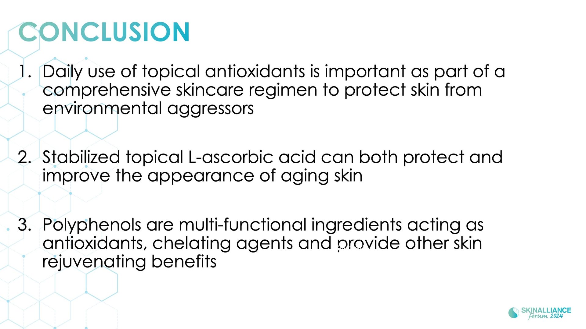Topical antioxidant ingredients