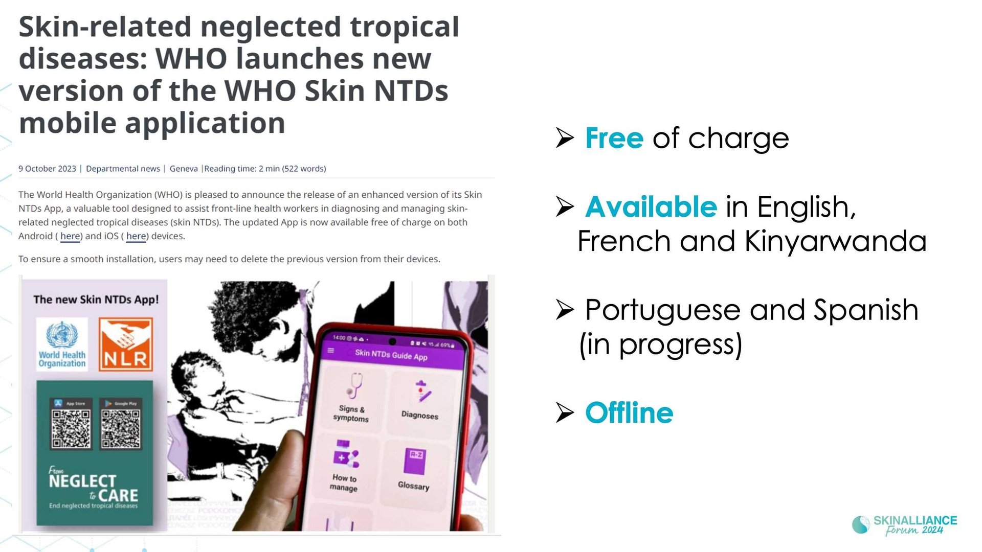 WHO initiatives to support skin health access