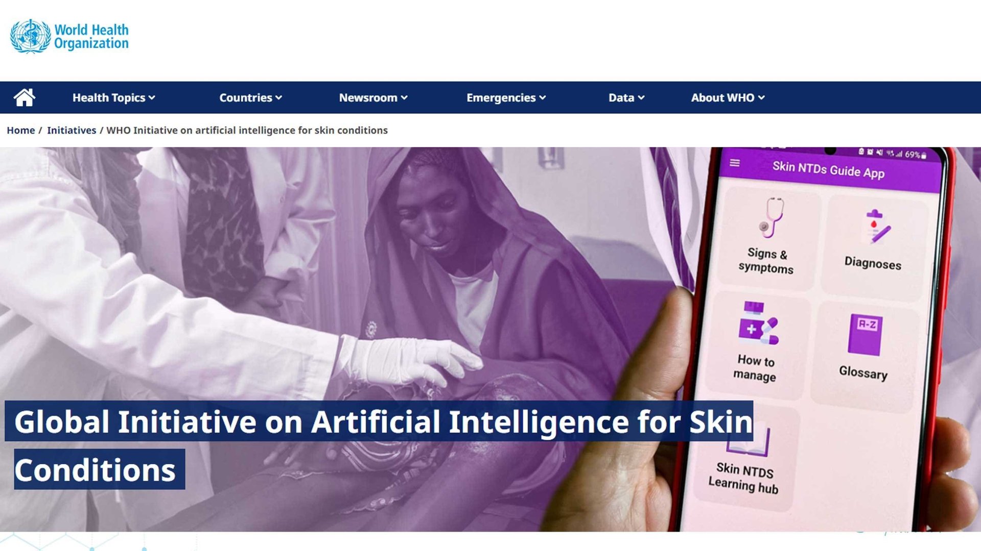 WHO initiatives to support skin health access